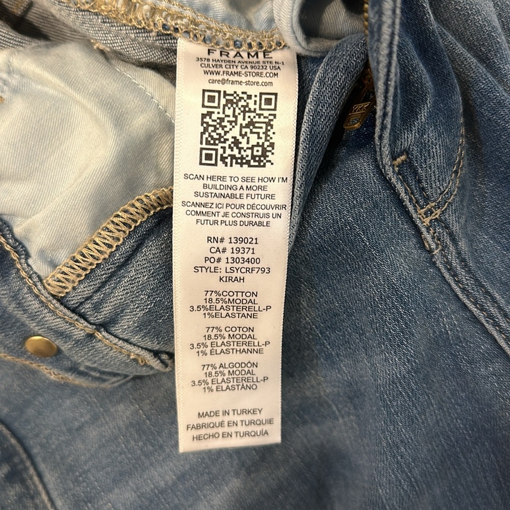 Frame “Le Sylvie Crop” Jeans size 24 - Picture 9 of 10